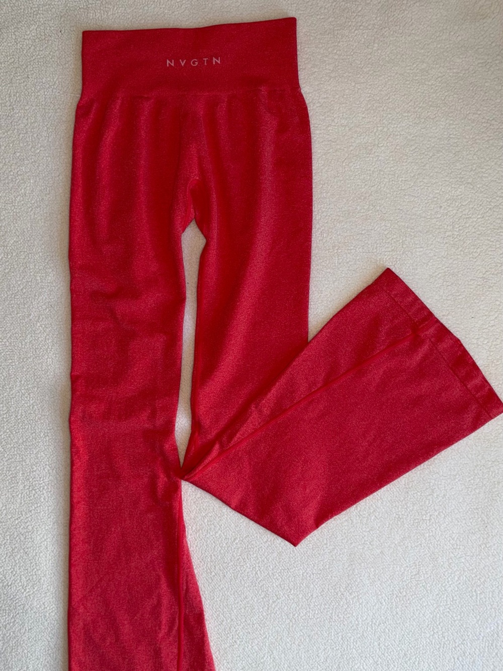 NVGTN Red High-Waist Flare Leggings